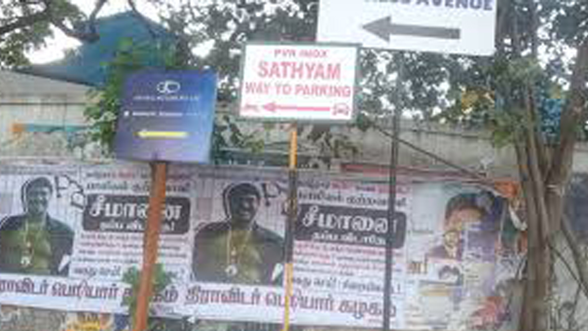 Posters about Seeman have been put up all over Chennai